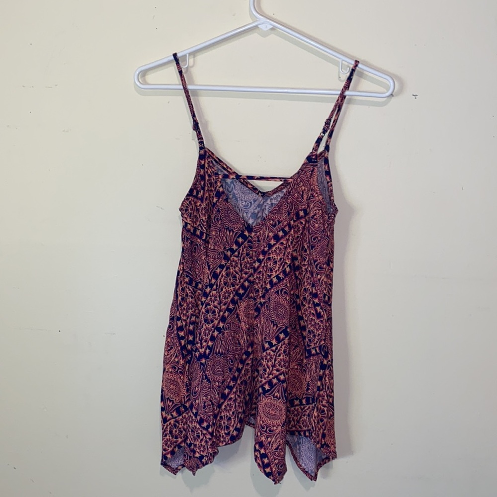 Boho Paisley Swing Cami Tank Festival Y2K Coquette Cottagecore Fairy Grunge S - Picture 6 of 6